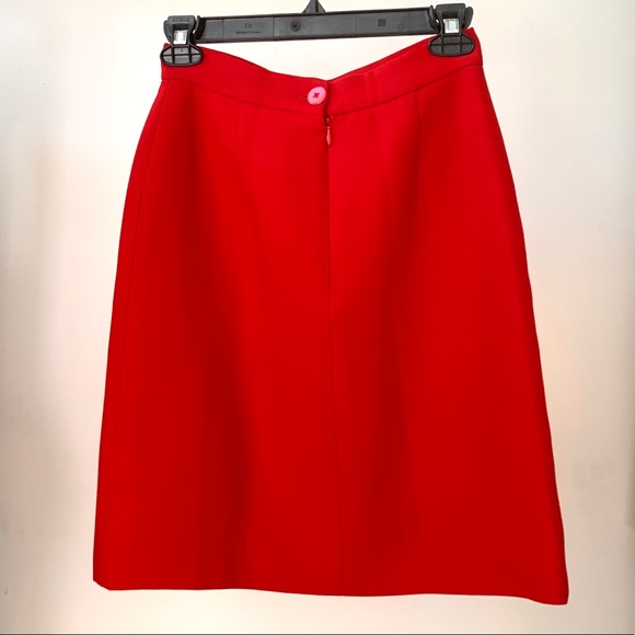 Dolce and Gabbana Vintage Red Wool Pencil … - Picture 2 of 6